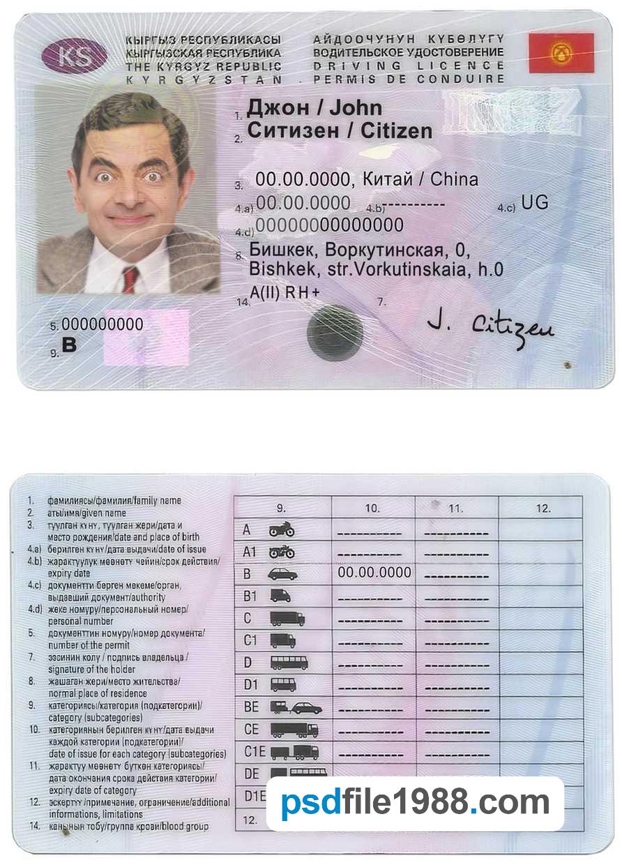 Kyrgyzstan Driving License